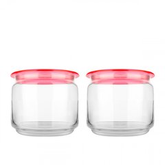 Набір банок для сип. продуктів скло "Luminarc. Plano Pink" (2шт) 0,5л №Q8242/6824(6)