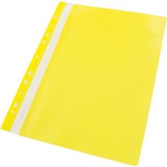 Папка-швидкозшивач 4Office А4 з перфорацією прозорий верх поліпропілен жовта 4-240/03040343