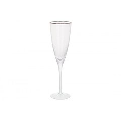 Келих скло "Donna" 280мл (шампанське) з срібним кантом №579-238/Bonadi/(4)(24)