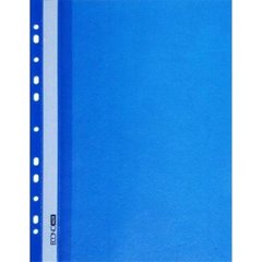 Папка-швидкозшивач Economix E31508-02 А4 з перфорацією рифлена прозорий верх синя