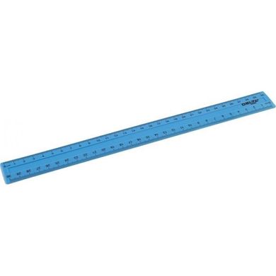Лінійка пластикова 30см блакитна D9800-03 (30)