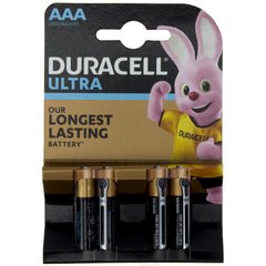 Батарейки Duracell індикатор заряду Ultra Power LR-03/блістер 4шт