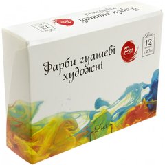 Гуашева фарба "Тетрада" 12 кольорів 20мл/Конотоп