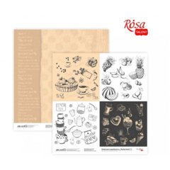 Папір для скрапбукінгу "Recipe book" 30x30см 200г/м2,двосторонній №6/5316037/Rosa/(10)