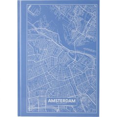 Книга-канцелярська А4 96 арк. кліт. "Maps Amsterdam" блакитна 8422-507-A/Axent