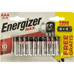 Батарейки Energizer Max LR-03/блістер 6+4шт(12)