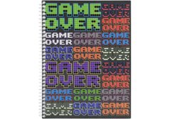 Блокнот пруж. A5 60арк. кліт. Pixel: Game Over пласт. обкл. №CF21213-06/CoolForSchool/(9)(72)