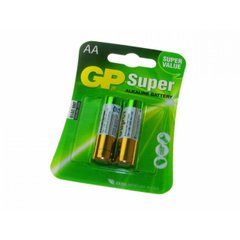 Батарейки GP Super GP15A-2UE2 LR-06 / блістер 2 шт (10) (80)