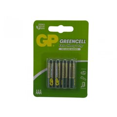 Батарейки GP Greencell 24G-UE4 R-03/блістер 4шт (10)(80)