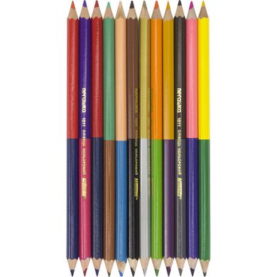 Олівці кольорові двосторонні Пегашка 1011-12 24 кольори 12 шт.