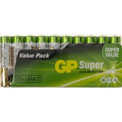 Батарейки GP Super 24AEPL-2VS20 LR-03/плівка 20шт (1)(16)(48)