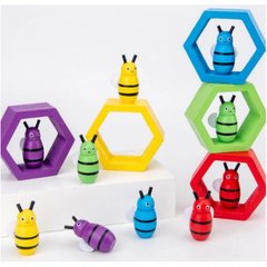 Іграшка дерев'яна Гра ігрове поле-соти, бджоли, пінцет MD2778