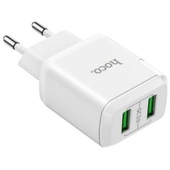 Зарядний пристрій Hoco №N6 2USB+microUSB 1м 3A white