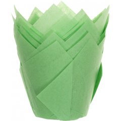 Форма для кекса паперова "Тюльпан" d5см h7,5см зелена