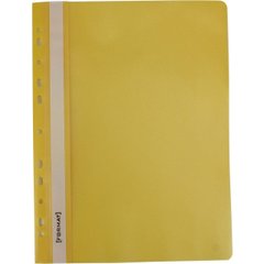Папка-швидкозшивач "Format" А4 з прозорим верхом, з перфорацією, жовта (10) (300) № F38504-05
