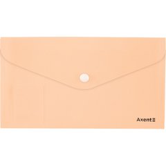 Папка-конверт "Axent" №1414-42 Pastelini на кнопці DL персикова(12)