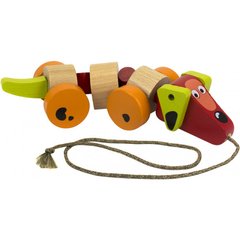 Іграшка дерев'яна Такса-каталка Cubika №13623