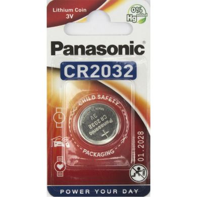 Батарейка Panasonic CR2032/1bl 3V lithium(12)