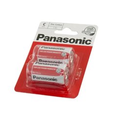 Батарейки Panasonic zinc carbon R-14 / блістер 2 шт (12)