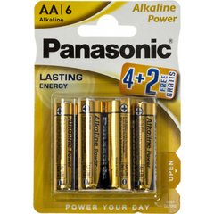 Батарейки Panasonic Alkaline Power LR-06/блістер 4+2шт (12)(60)