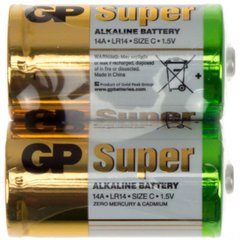 Батарейки GP Super 14A-S2 LR-14/плівка 2шт