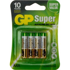 Батарейки GP Super 24A-U4 LR-03/блістер 4шт