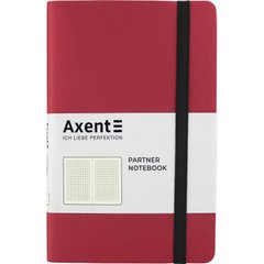 Блокнот B6 96арк. кліт. карт. "Partner Soft" червоний №8206-05/Axent/(18)