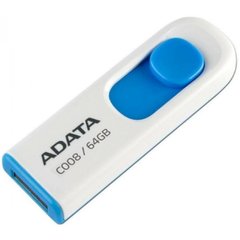 Флеш-пам`ять 64GB "A-Data" C008 USB2.0 white/blue