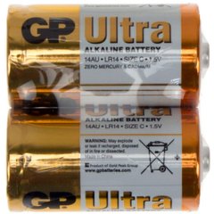 Батарейки GP Ultra 14AU-S2 LR-14/плівка 2шт