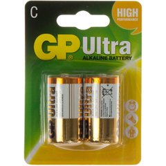 Батарейки GP Ultra 14AU-U2 LR-14/блістер 2шт