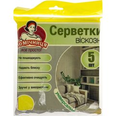 Серветки віскозні для прибирання "Помічниця" (5шт) 36х33см №8480(40)