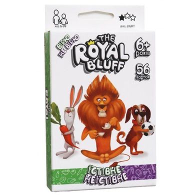 Гра "The Royal BLUFF" їстівне,не їстівне,картк.,укр.,"DankoToys" №RBL-02-01U(32)