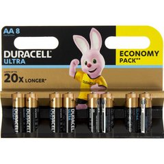 Батарейки Duracell індикатор заряду Ultra Power LR-06/блістер 8шт (12)
