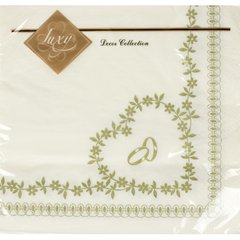 Серветки столові ТМ "Luxy" 3-х шарові (20шт) Квітковіі обручки(15)
