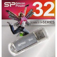 Флеш-пам'ять 32 GB Silicon Power Ultima" II-I series silver USB