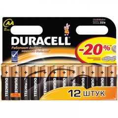 Батарейки Duracell LR-06/блістер 12шт